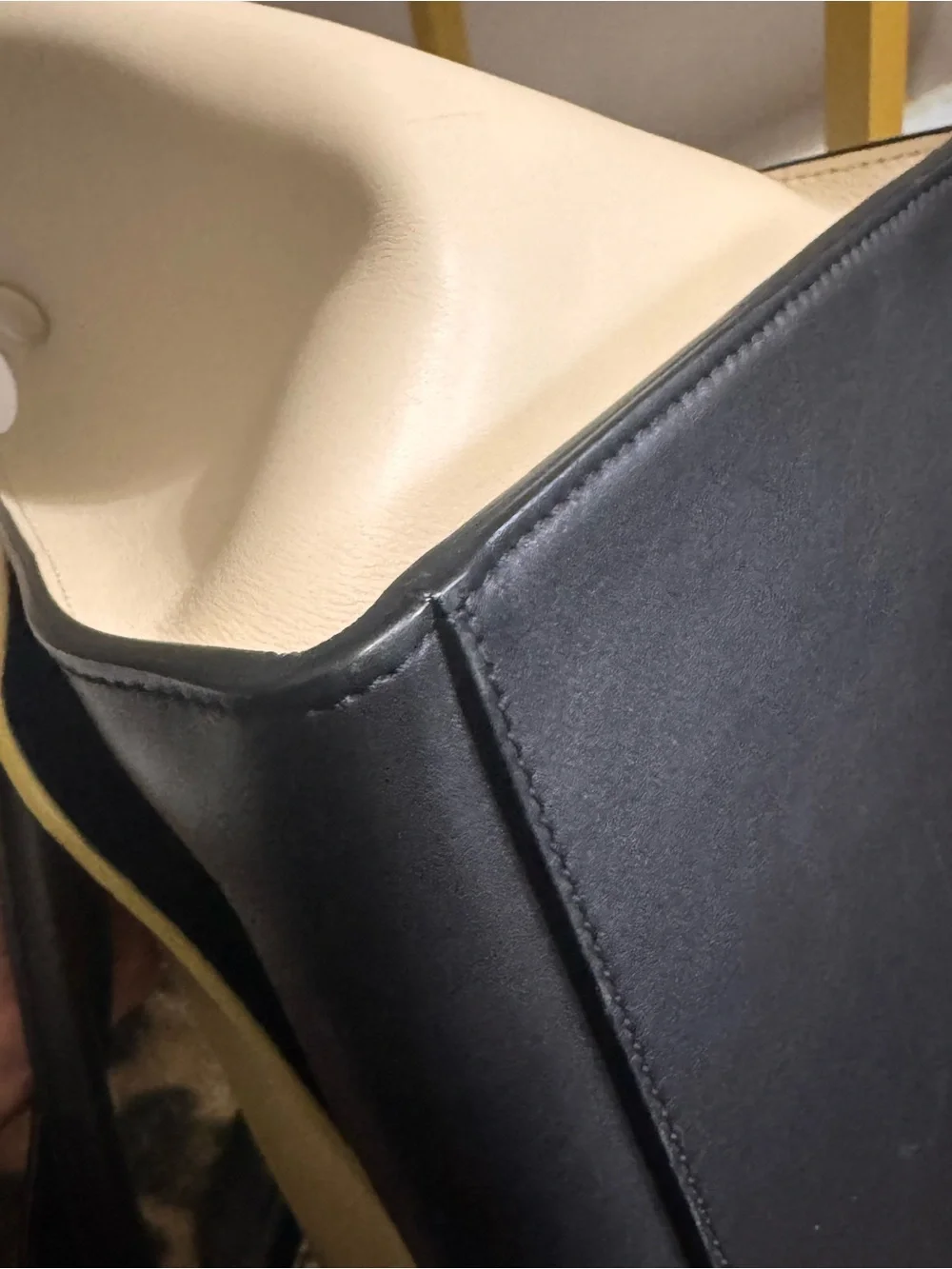 Celine Tricolor Trapeze Bag - Beige, Black & White